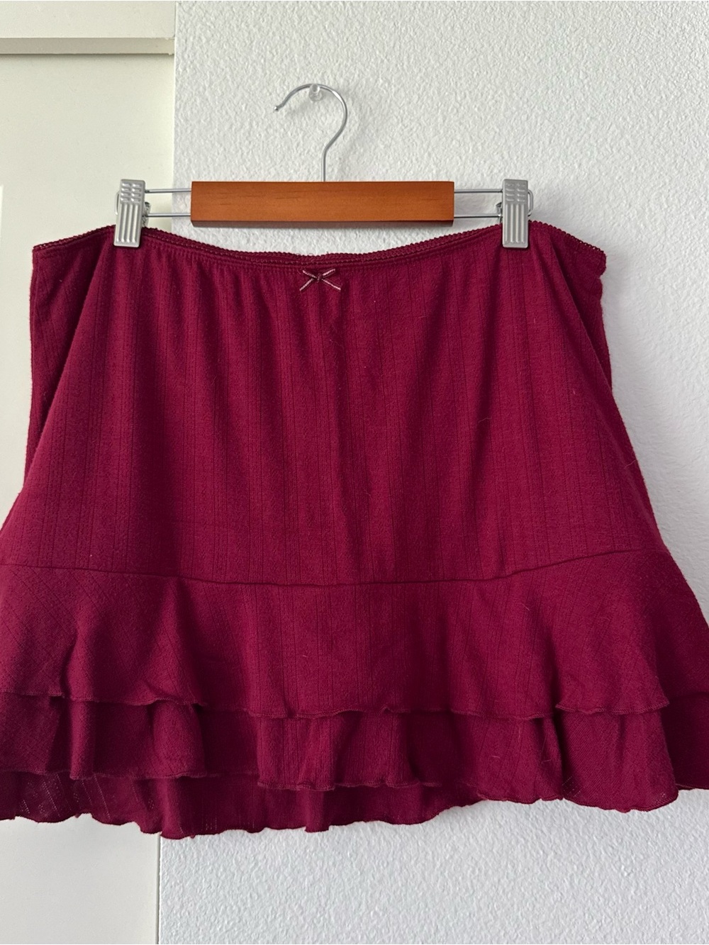 wild fable Ruffled Mini Skort in Deep Berry